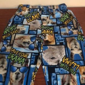 Pajama PJ Pants Save Your Drama for Your Llama - Size S Small - 100% Polyester